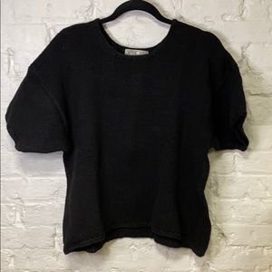 🔥 Med Black Crochet Sweater Short Sleeve 🔥